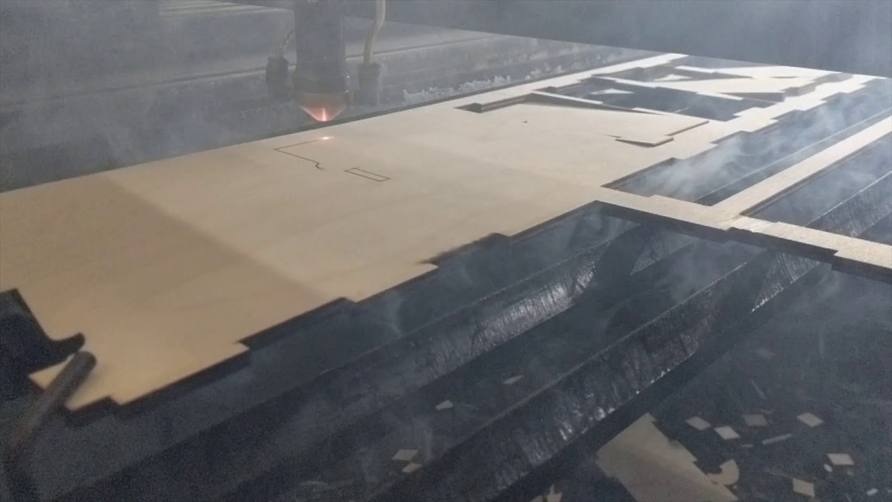 Лазерная резка коробочки на фанере (Laser cutting of boxes on plywood)