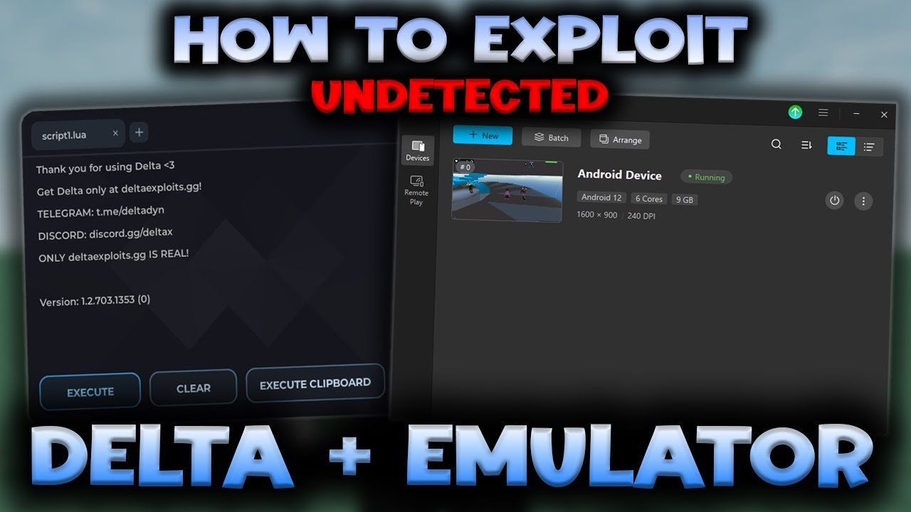 How to Exploit on ROBLOX w/ Delta on Emulator - ROBLOX EXPLOITING
