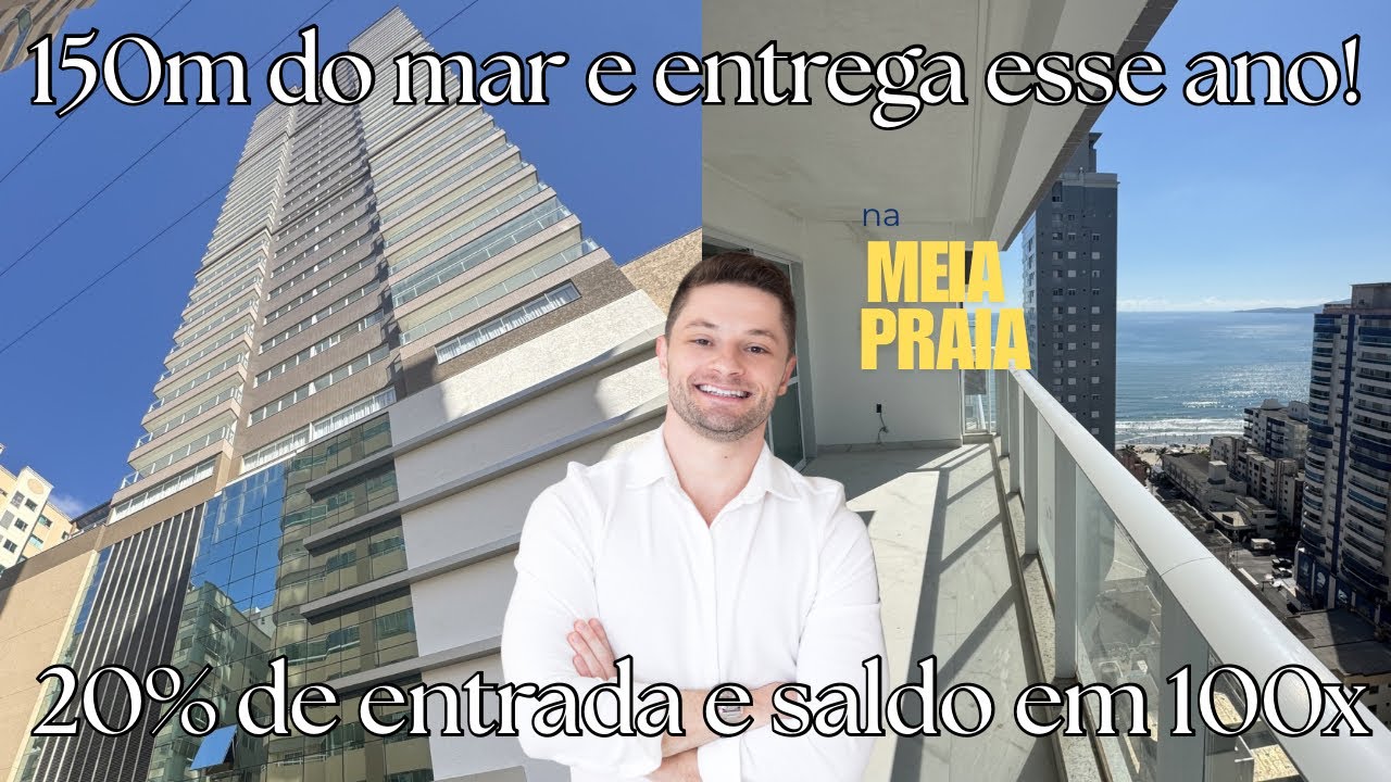 A MELHOR OPORTUNIDADE NA MEIA PRAIA HOJE! 20% de entrada + 100x e já entregando! 3 ou 4 suítes!