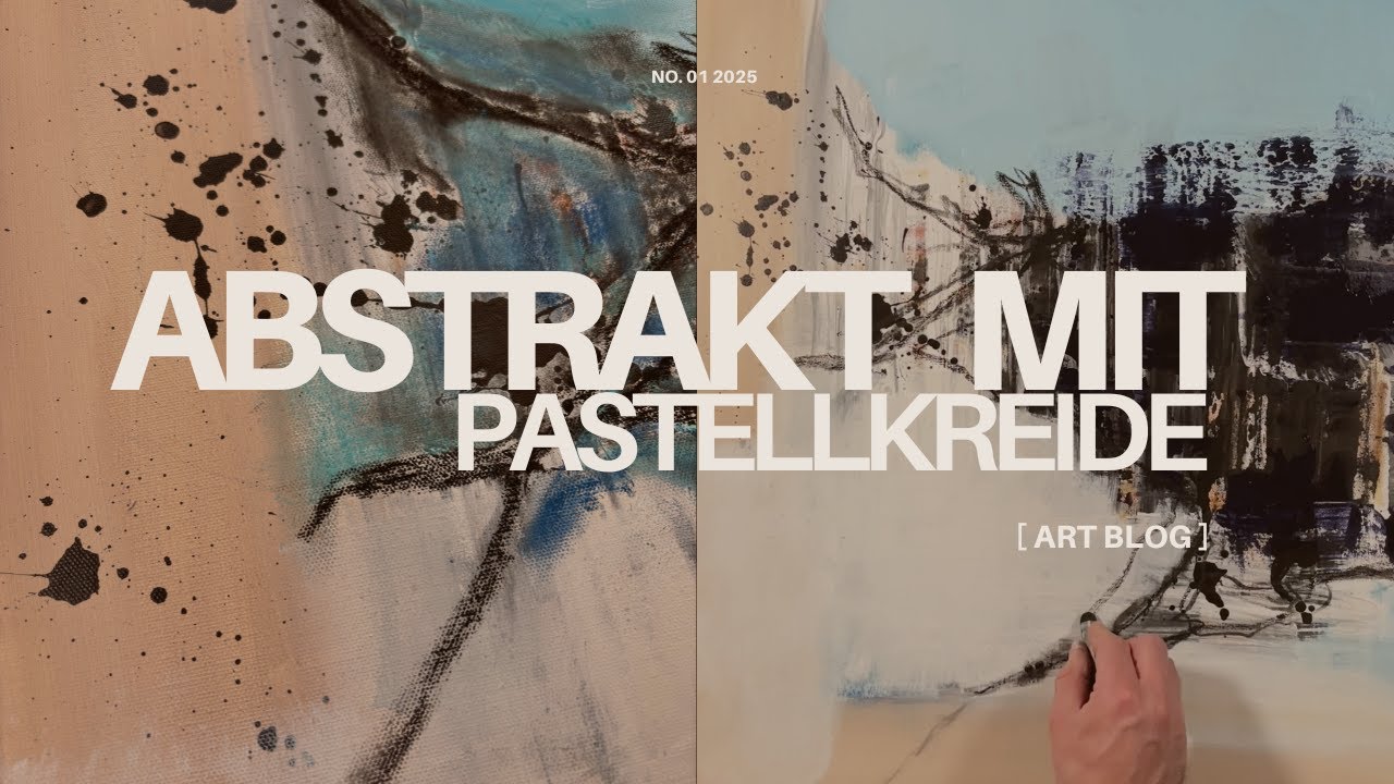 Abstrakt mit Pastellkreide 🎨 | Abstrakte Acrylmalerei | Acrylmalerei