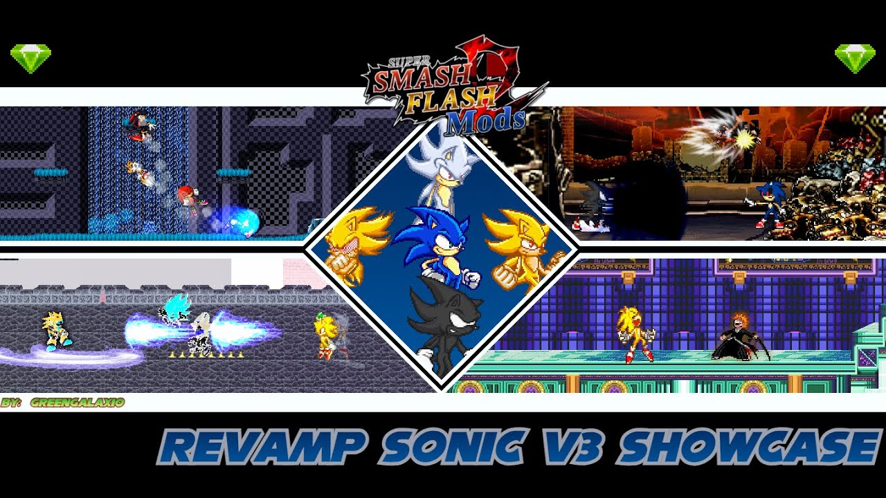 SSF2 Mods Revamp Sonic V3 Showcase