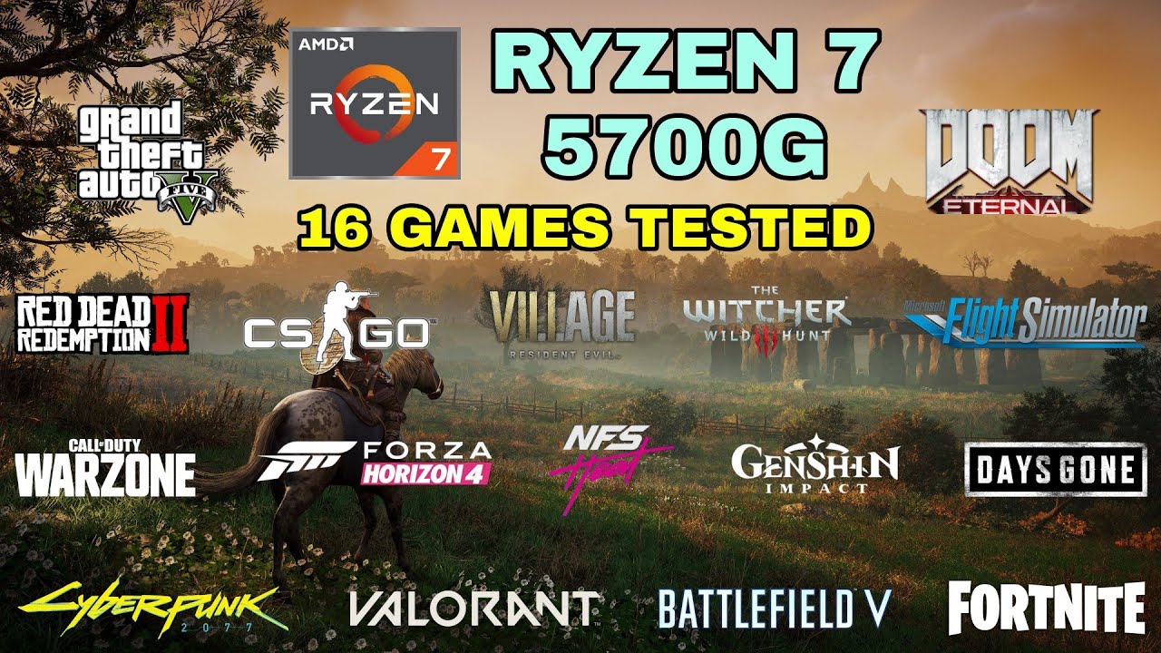 Ryzen 7 5700G (Vega 8) - 16 Games Tested in 2021 - NO Dedicated GPU
