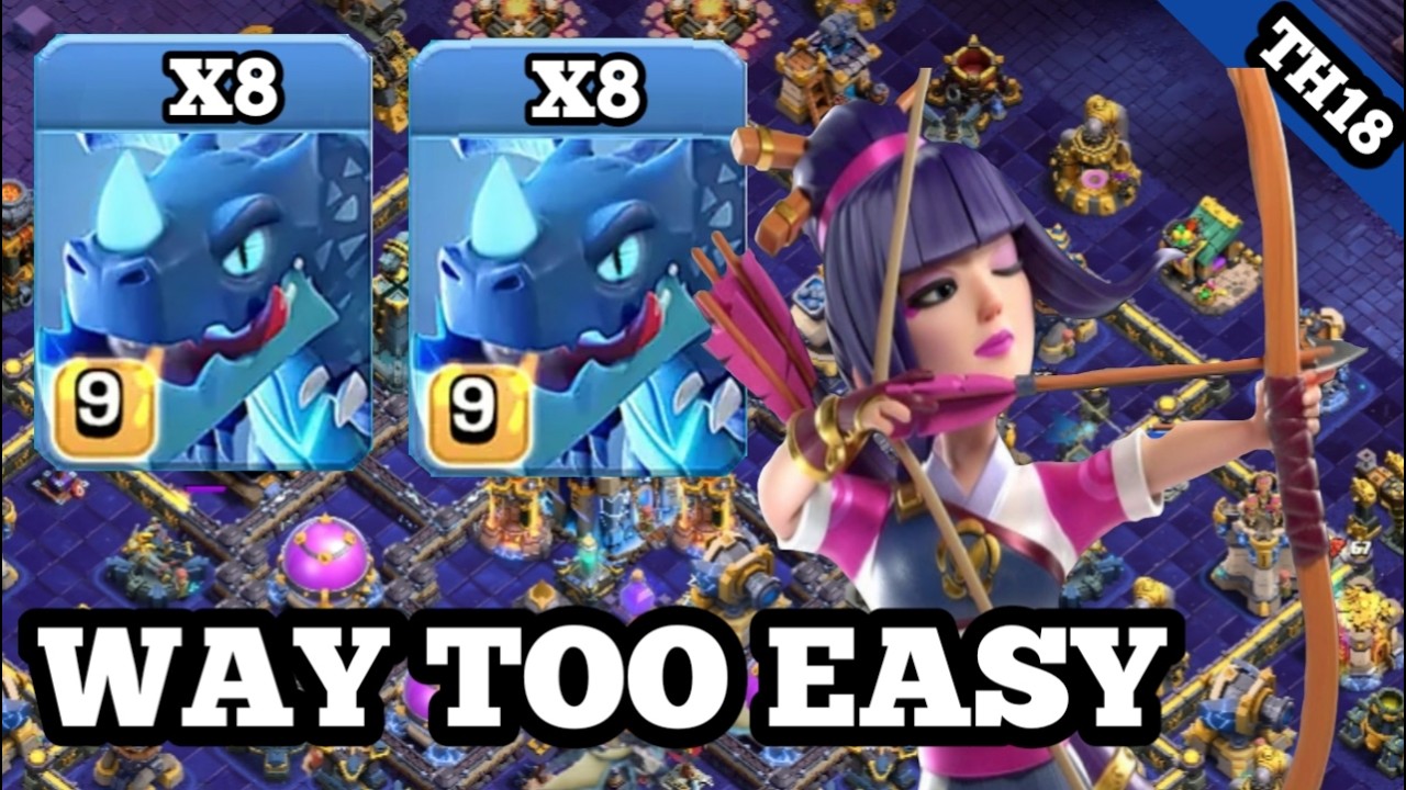 Electro dragon attack strategy I best th18 attack strategy coc
