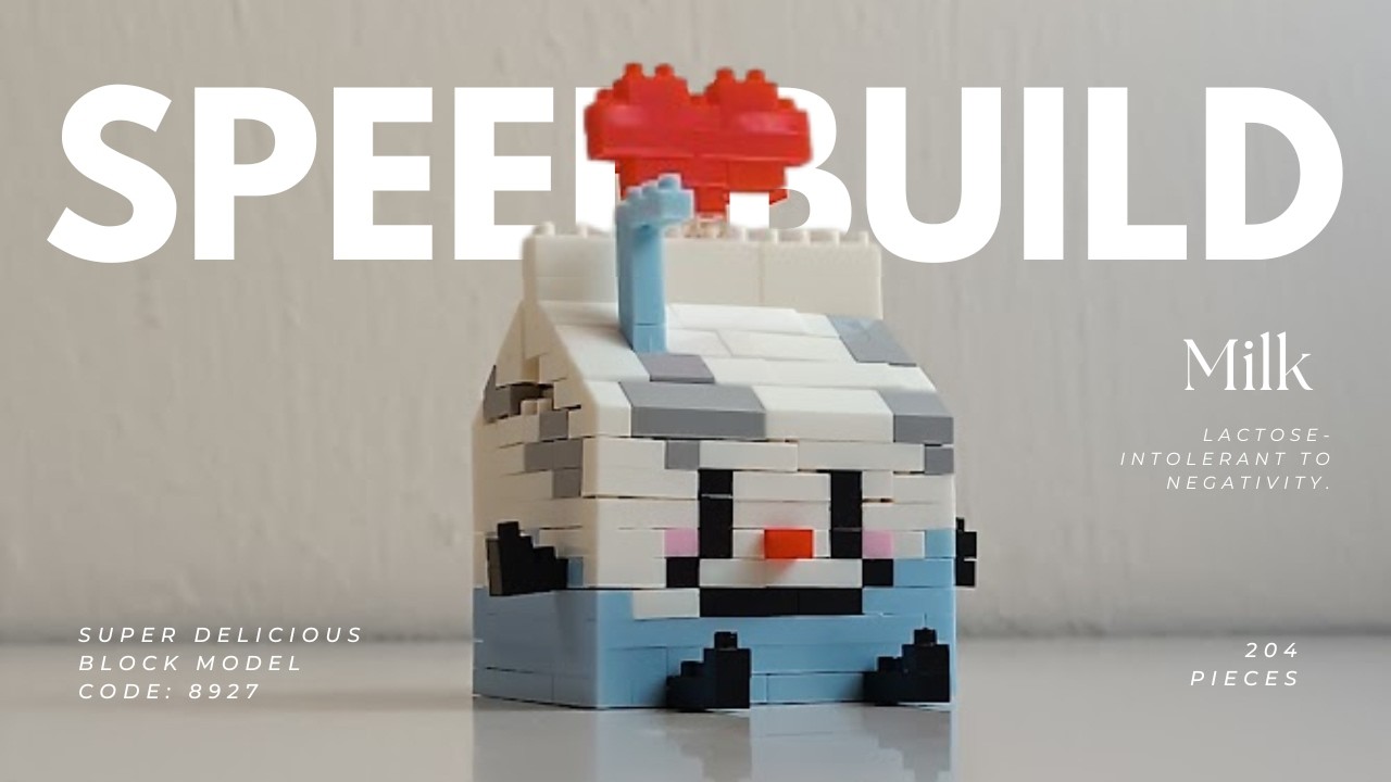 Nanoblocks Speed Build 1.5 Little Happy Lovely Milk Temu | Super Delicious Block Model | Mini Bricks
