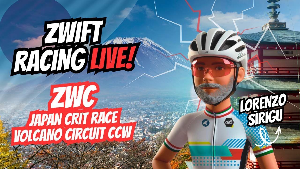 ZWC Japan Crit Race | Volcano Circuit CCW | Fast Zwift Crit Racing