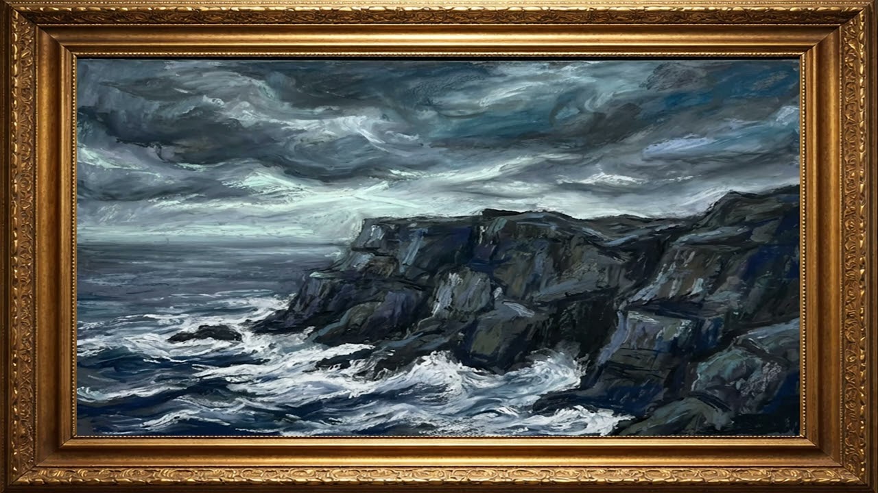 Storm Over the Cliffs | 4K Luxury Frame TV Art Display