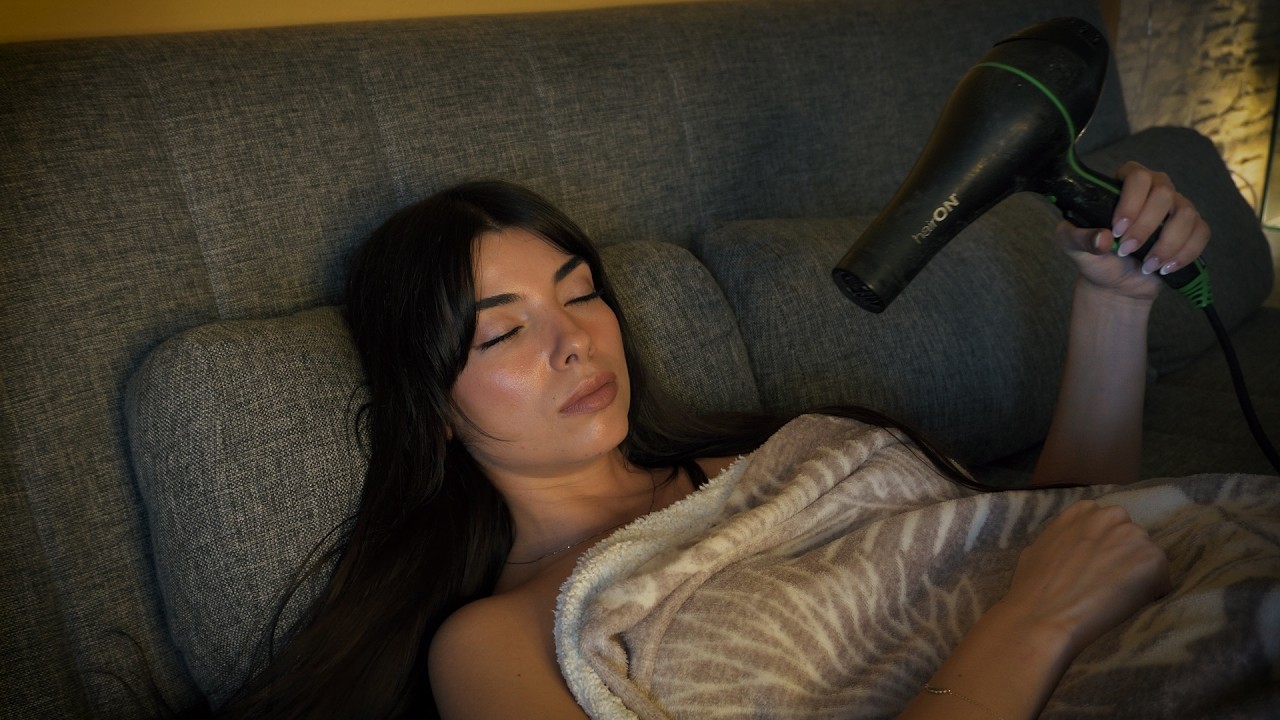Fall Asleep Fast: Warm Hair Dryer Sound for Stress Relief [NO MIDDLE ADS]