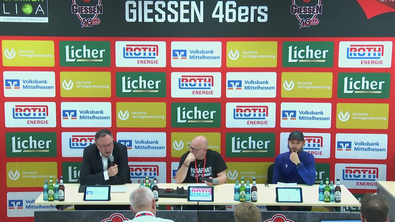 46ers-TV: Pressekonferenz GIESSEN 46ers - Science City Jena Playoff-Halbfinale Spiel 4
