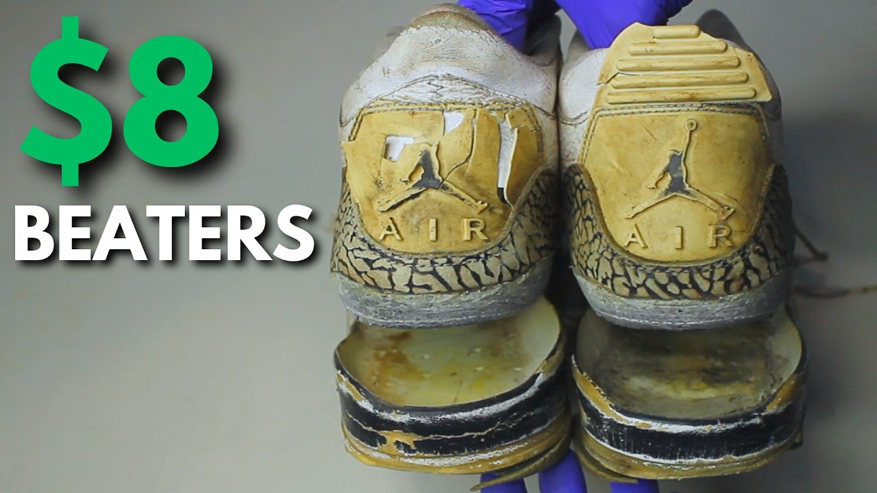 DAMAGED Jordan 3 Restoration! From WRECKED to RESTORED!