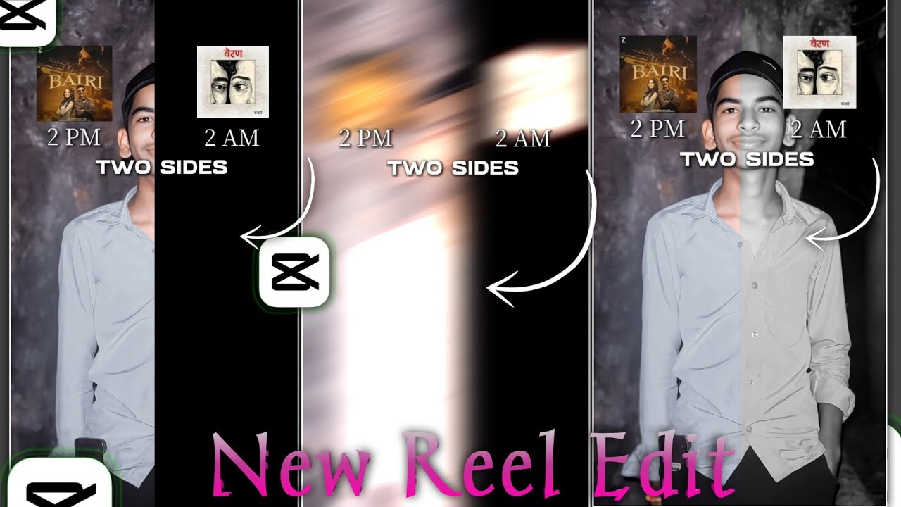 Trending 2 Side Reels Editing | 2 Side Capcut Template | Trending Instagram Reels Editing Tutorial