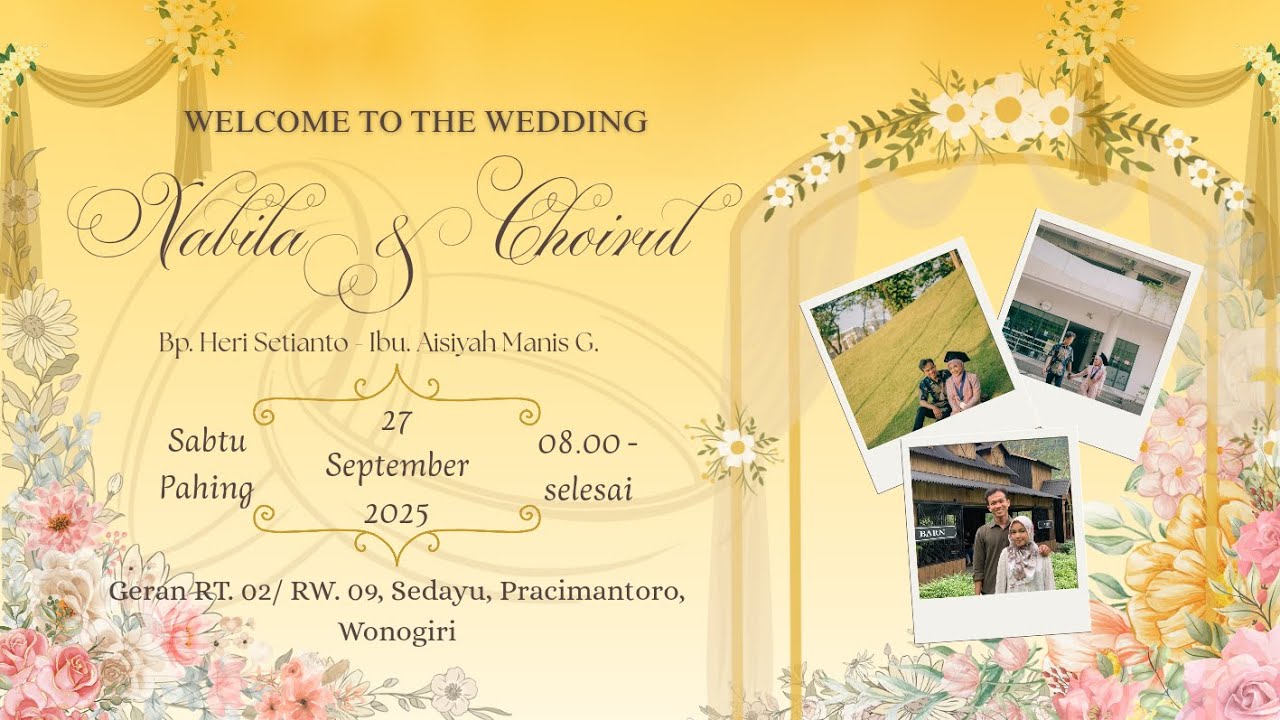 LIVE STREAMING PERNIKAHAN NABILA & M.QHOIRUL | GERAN PRACIMANTORO