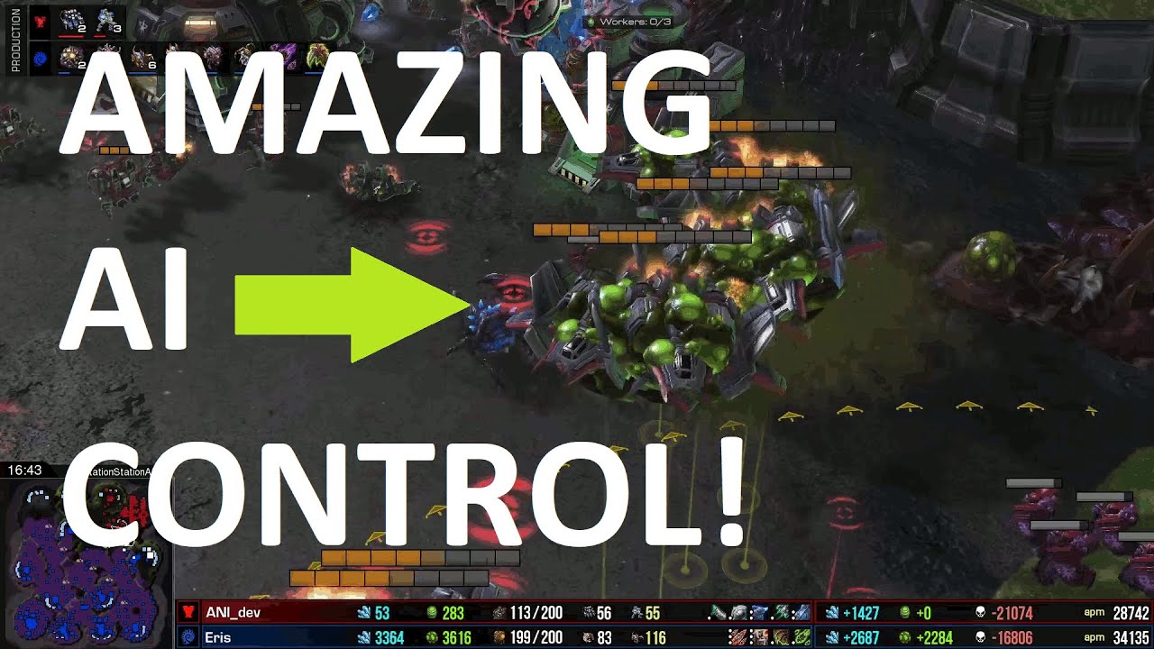 AI MULTITASKING! - Starcraft 2 AI - ANI_dev vs Eris