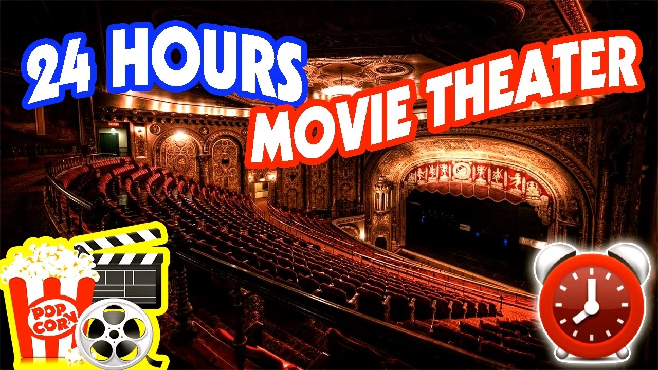 (SCARY) 24 HOUR OVERNIGHT at HAUNTED MOVIE THEATER ⏰ | GHOSTS IN A MOVIE THEATER OVERNIGHT CHALLENGE