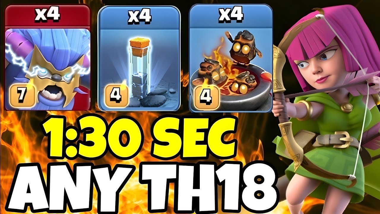 Th18 Furnace + Super Yeti + Totem Spells Strategy | !! Best Th18 Attack Strategy ( Clash of Clans )