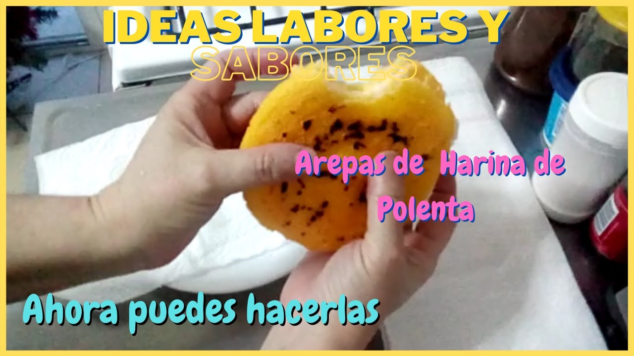 Como hacer Arepas con harina de Polenta, con el sello sin T.A.C.C.