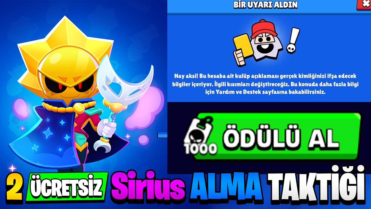 ÜCRETSİZ Sirius Veren 1 Link! 2 YENİ ÜCRETSİZ Sirius Taktiği Paylaşıldı! - Brawl Stars