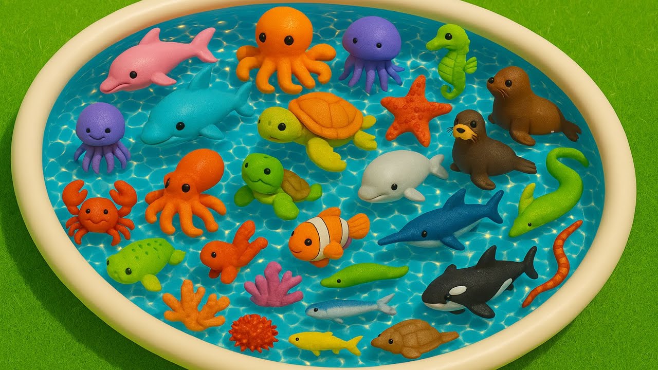 Explore 32 Amazing Sea Creatures 🐬🐠🦀 - Fun Ocean Journey for Kids to Learn English 🌊