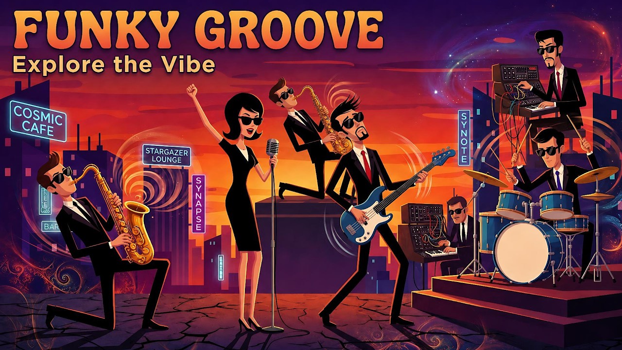 LATE NIGHT GROOVE THEORY 🌙 Smooth Jazz Funk Radio for Focus & Study Flow |🔴 LIVE 24/7