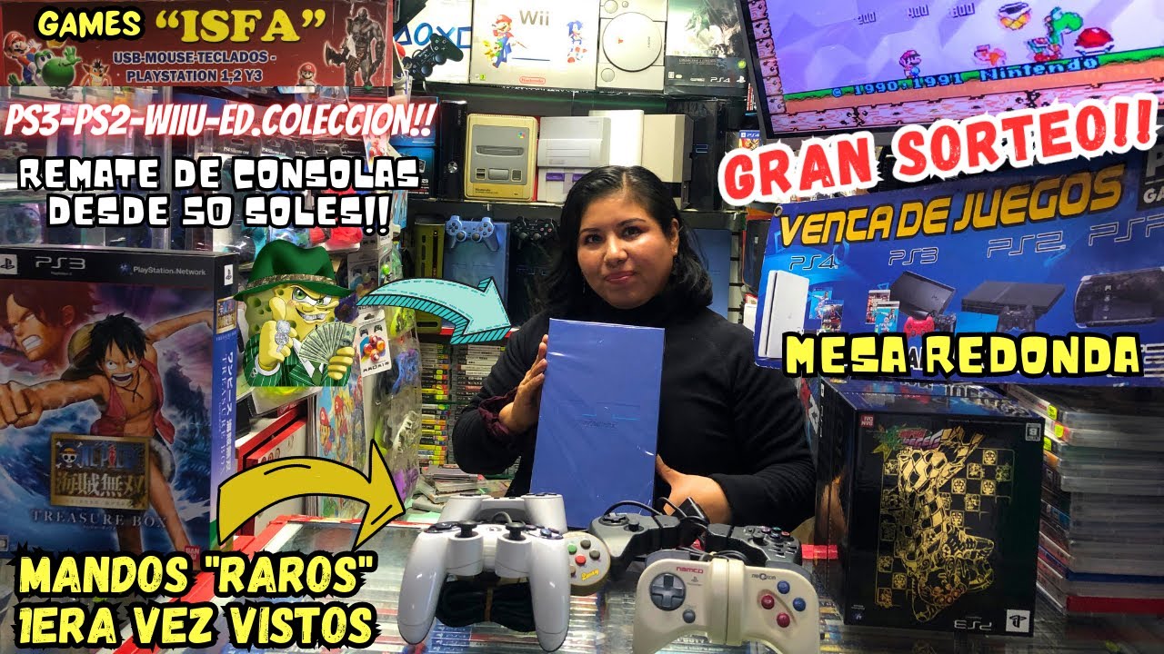 VISITA A ISFA GAMES EN MESA REDONDA REMATE DE CONSOLAS Y VIDEOJUEGOS PRECIOS ACTUALIZADOS JUNIO 2023
