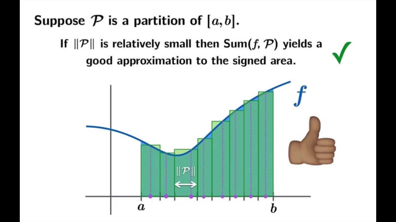 Riemann sums and the definite integral