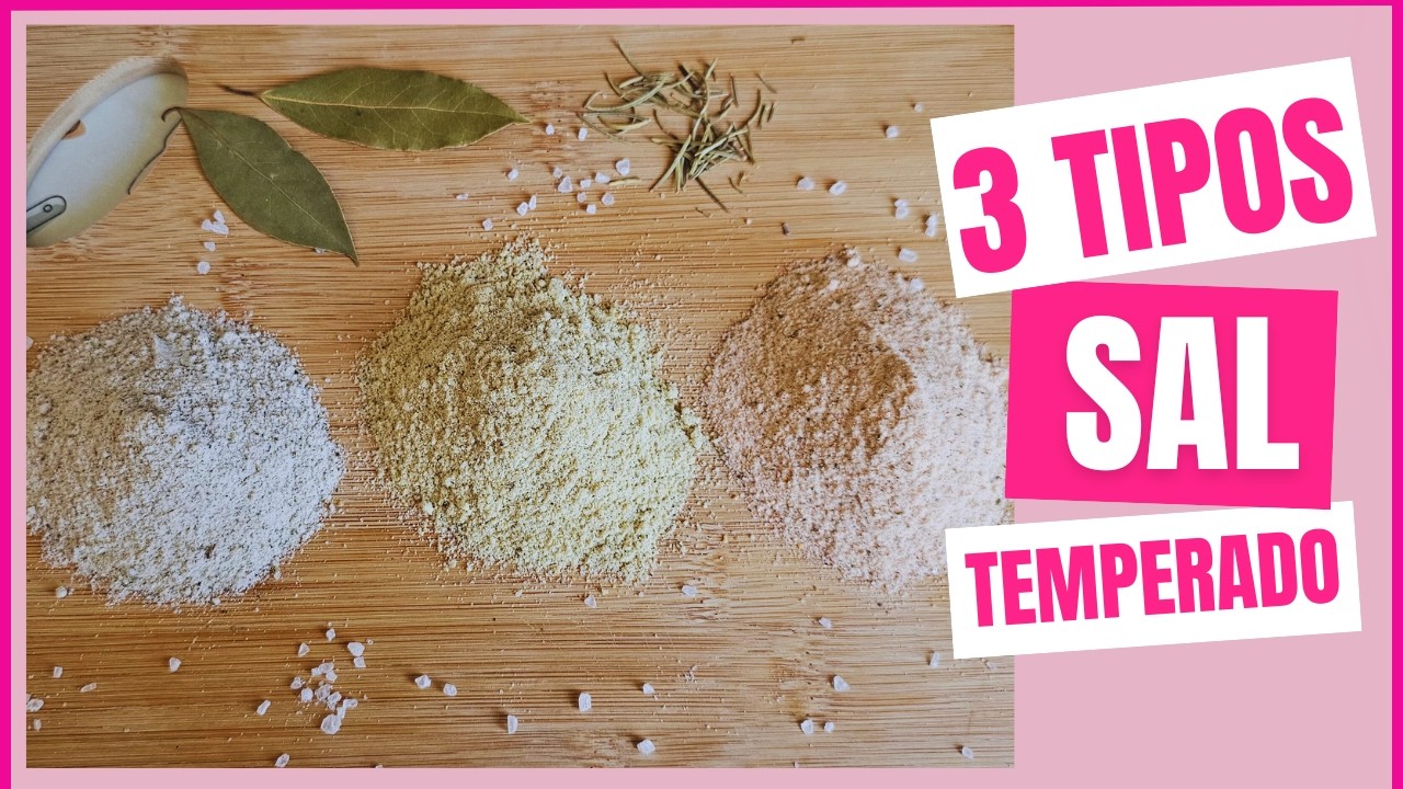 3 TIPOS SAL TEMPERADO | Sal de ervas, sal ouro e sal picante - Diminua o sal sem abrir mão do sabor!