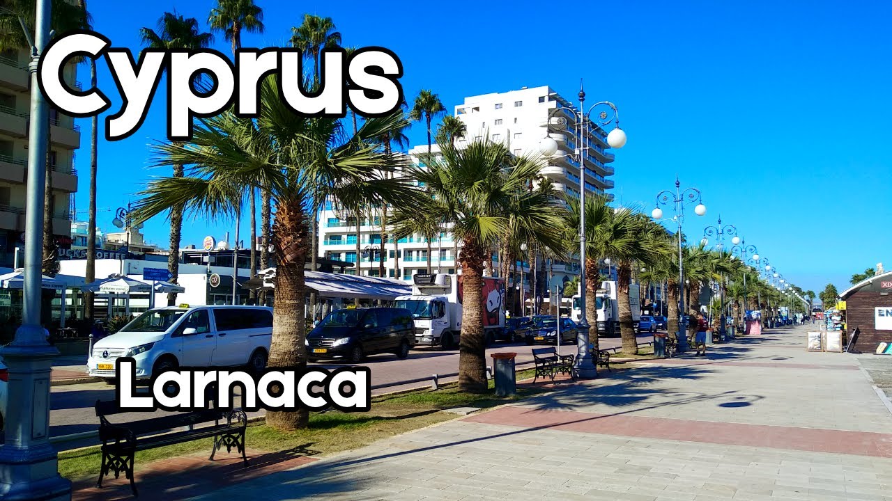 🌴 Larnaca, Cyprus - walking tour | 4K 🇨🇾