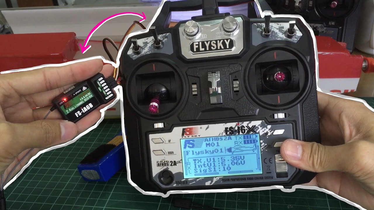 การเชื่อมต่อสัญญาณ รีโมท และ รีซีฟ เข้าด้วยกัน [Flysky : FS i6x]