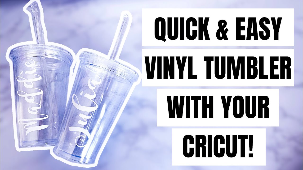 HOW TO MAKE A VINYL PLASTIC TUMBLER WITH YOUR CRICUT | EASY GIFT IDEA!