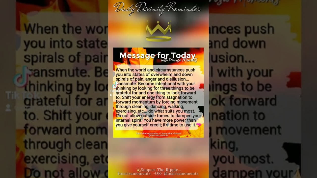 👑Message for Today: Shift your energy