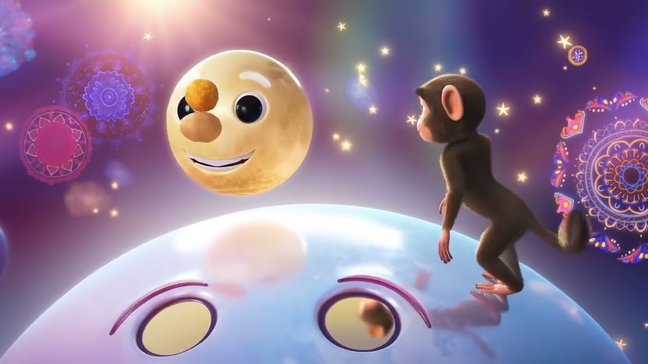 Chand Par Gaya Bandar | Funny Hindi Kids Rhyme | MeowMeow Kids TV