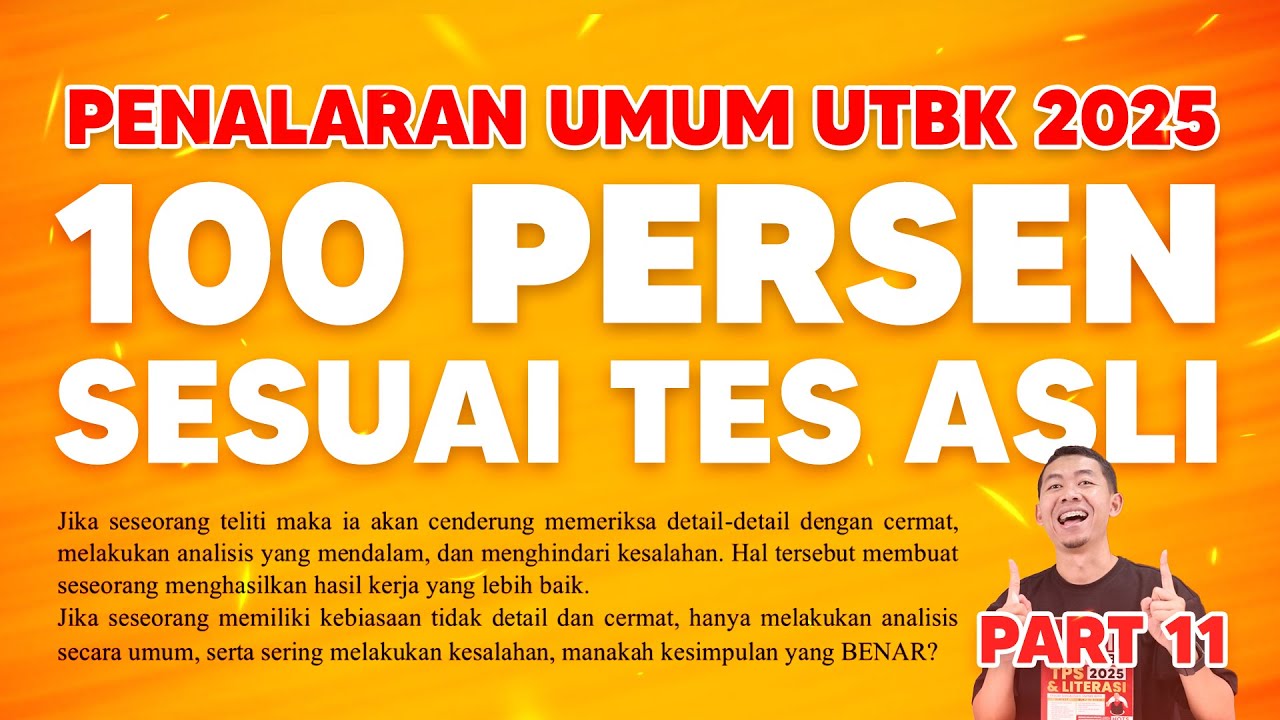 SOAL UTBK 2025 PENALARAN UMUM BERDASARKAN SOAL ASLI