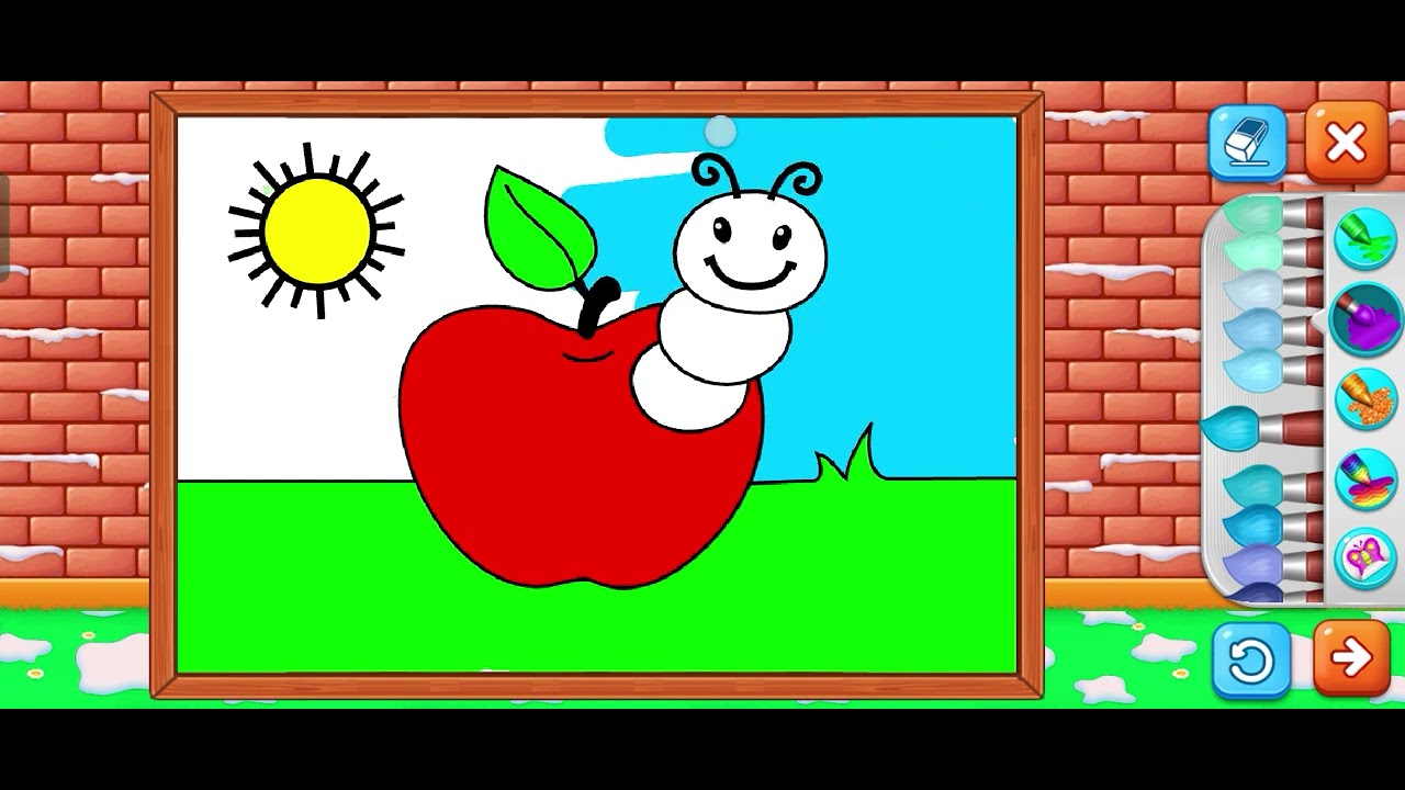 Apple coloring🍎 | learn to color for kids easily 