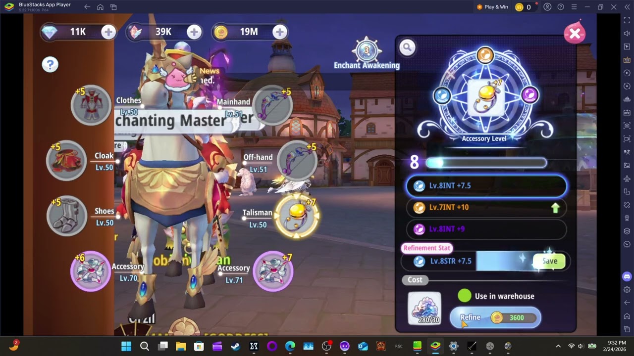 Finally got all the [Purple Int] i needed to proc for [Enchant Awakening IV] and nearly [1100 INT]