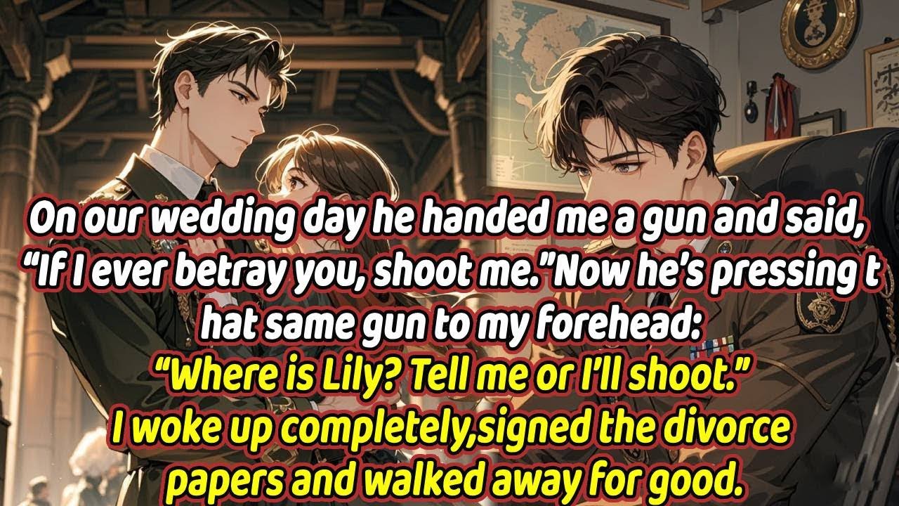 On our wedding day he handed me a gun and said, 
“If I ever betray you, shoot me.”