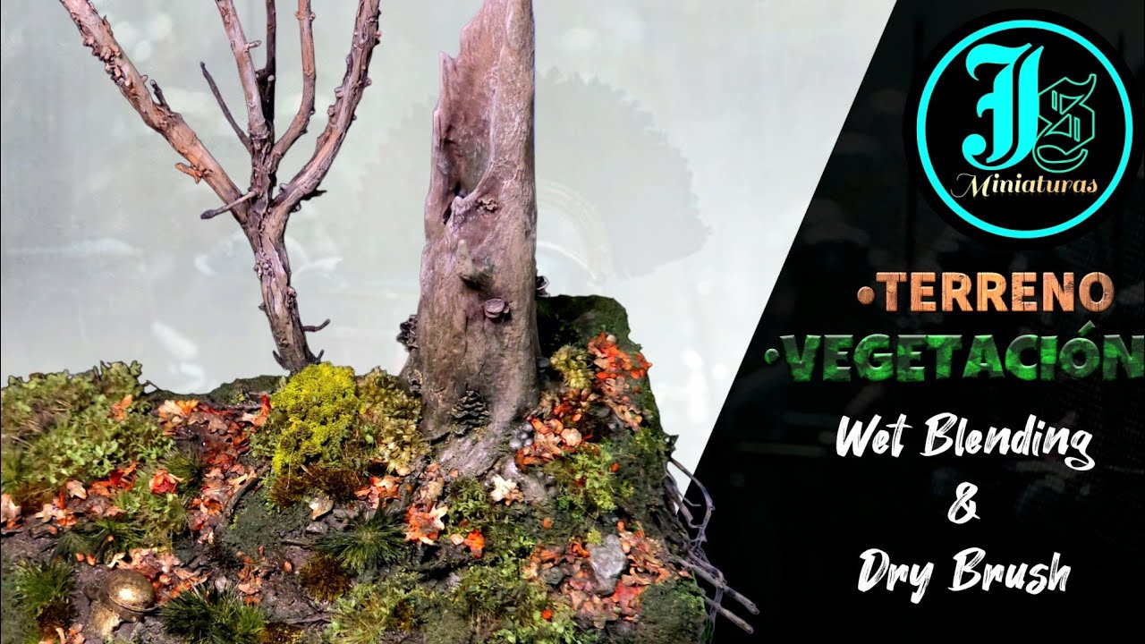 COMO RECREAR UN TERRENO HÚMEDO Y CON VEGETACIÓN | WET BLENDING AND DRY BRUSH.. Bosque de TEUTOBURGO