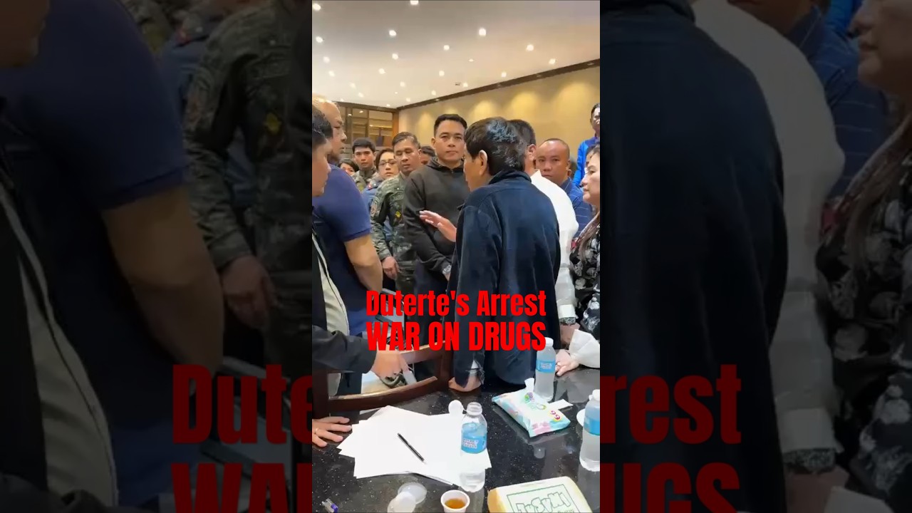 Former President Rodrigo Roa Duterte arrest scene
