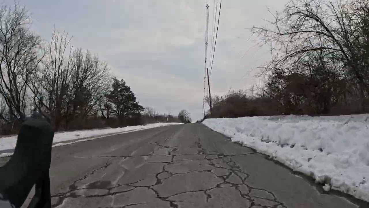 Bedminster, NJ Gravel Biking Post-Snowstorm: Bunn Rd Towards Burnt Mills Rd