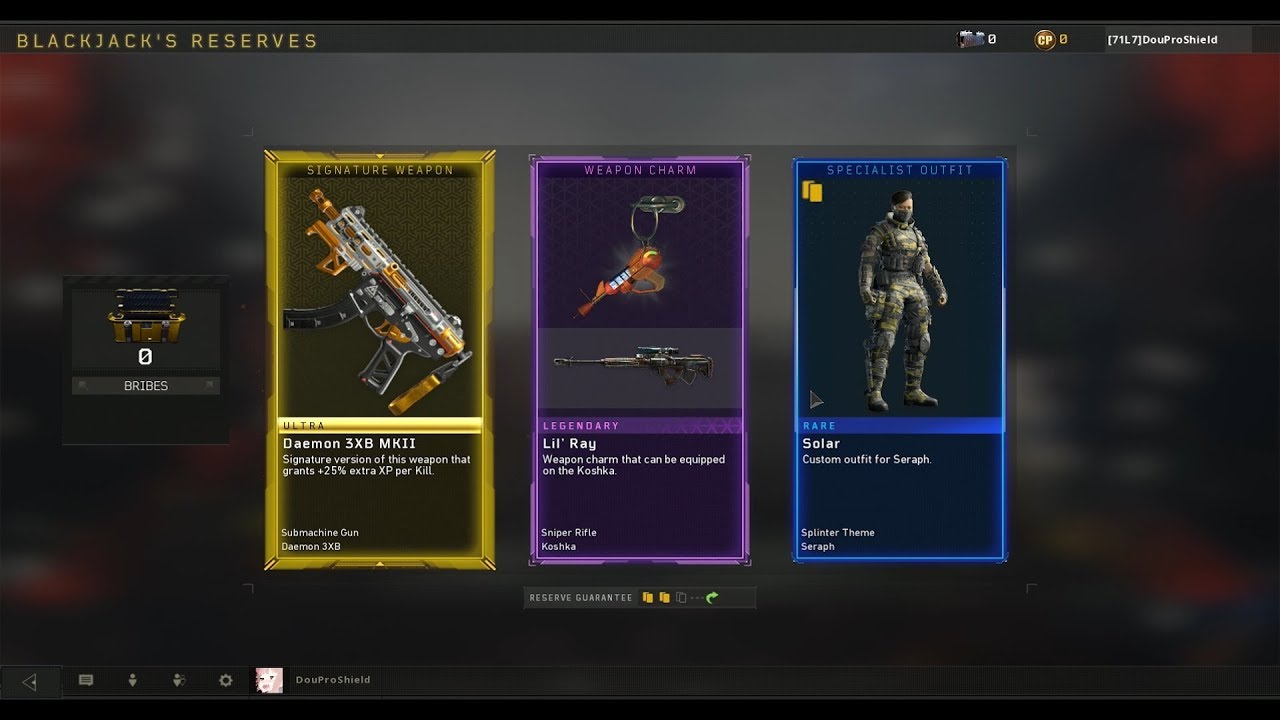 Call of Duty: Black Ops 4 case opening #1 | 50 Reserve cases + 1 Ultra Weapon Bribe
