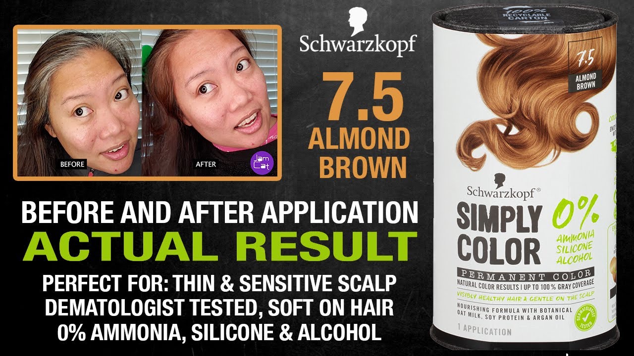 Schwarzkopf Simply Color Actual Result, 7.5 Almond Brown #JamCat