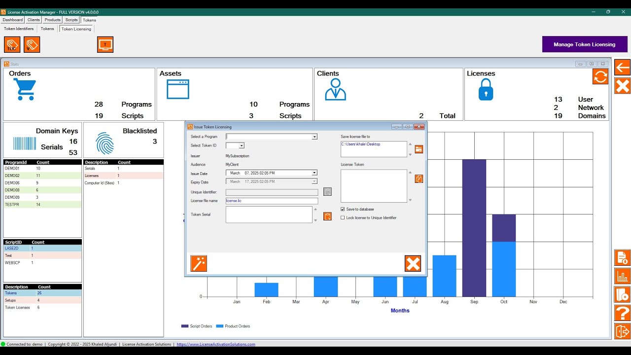 License activation manager software demonestration. manage licenses, protect your software