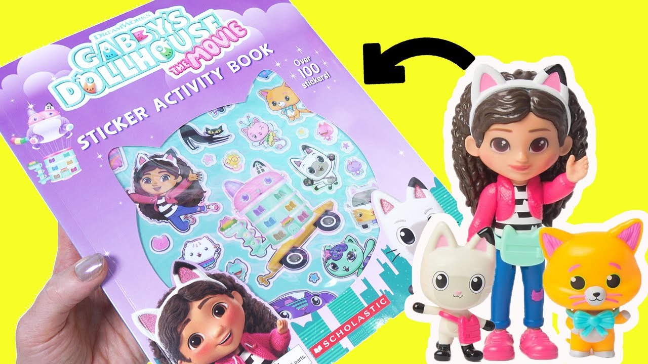 Gabby's Dollhouse Movie Sticker Activity Coloring Book with Gabby, Pandy, Catrat, Mercat, DJ Catnip