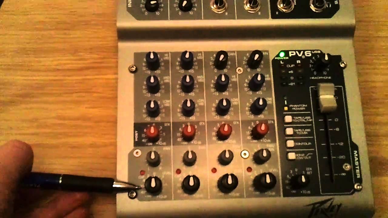 Peavey PV6 USB MIxer Setup