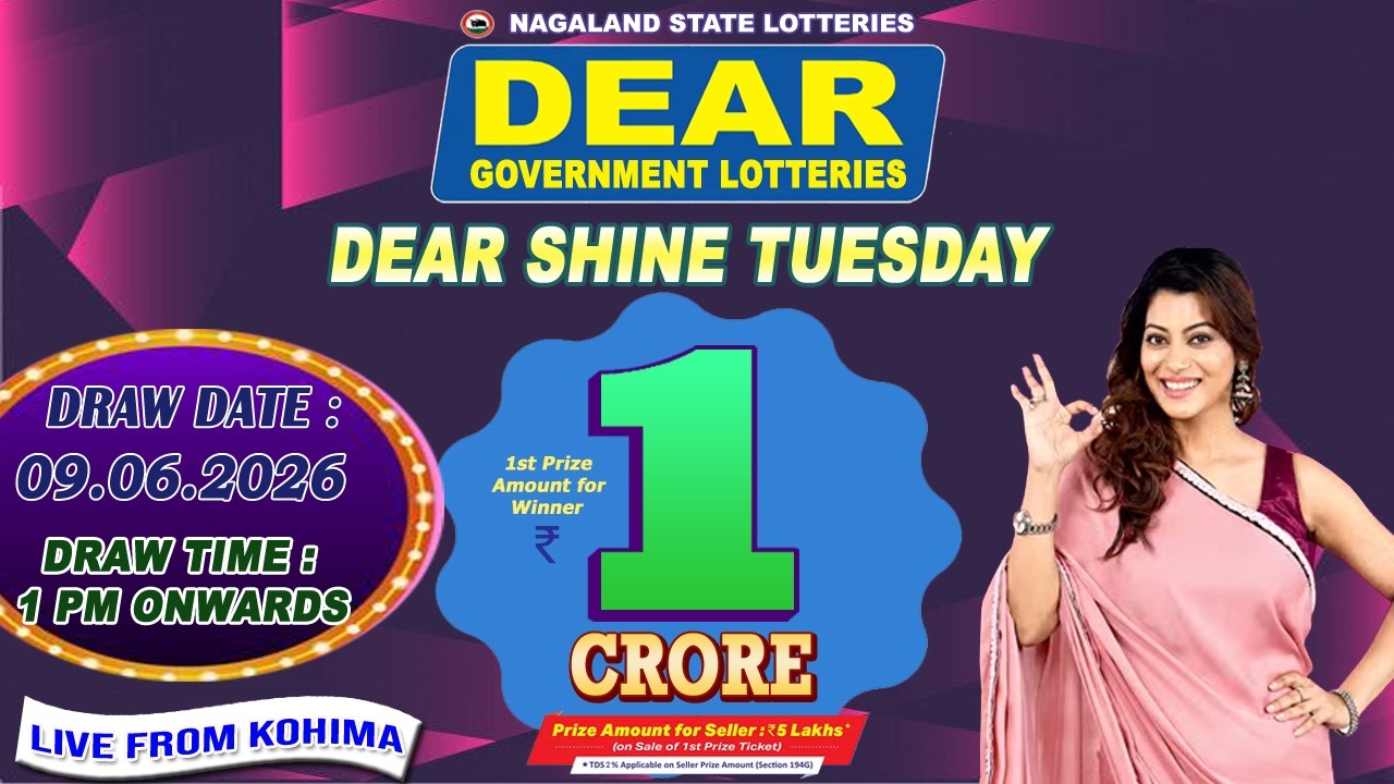 DEAR LOTTERY LIVE DEAR 1 PM 09.06.2026 NAGALAND LOTTERY LIVE DRAW LOTTERY SAMBAD LIVE FROM KOHIMA