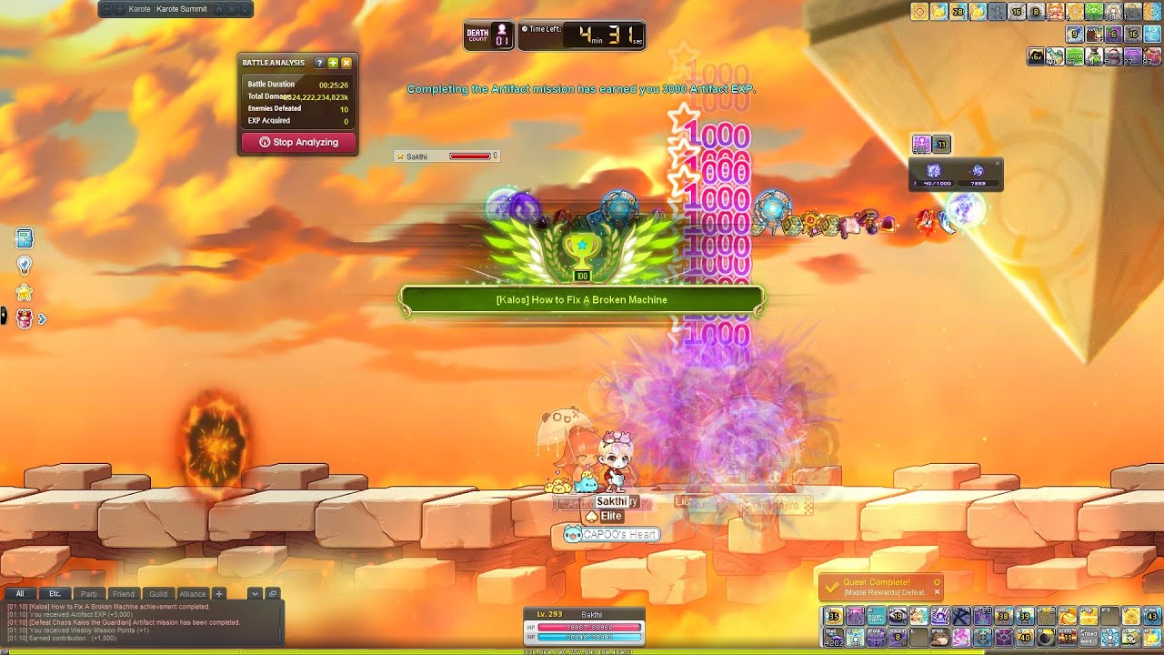 Maplestory Reboot Dawn Warrior Chaos Kalos Solo