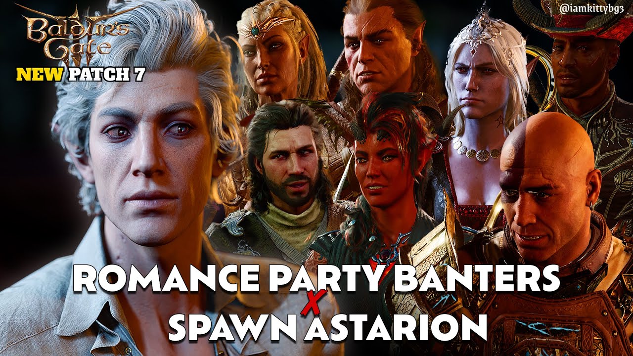 Romance Party Banters w/ Spawn Astarion - Patch 7 | Baldur's Gate 3