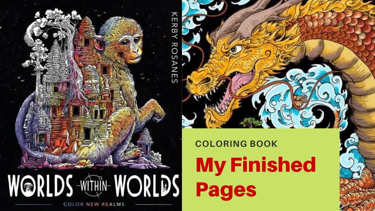 Kerby Rosanes: Worlds Within Worlds. My Finished Coloring Book Pages