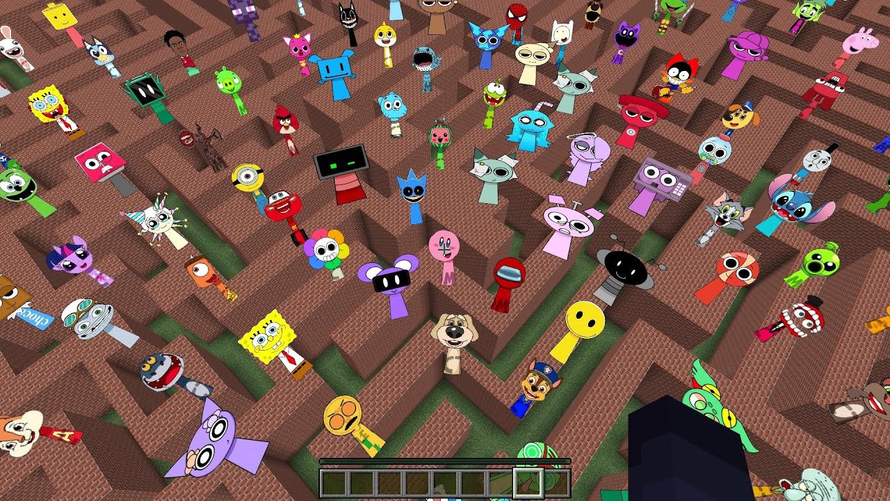 Every Incredibox Sprunki OC MOD in GMOD MAZE in Minecraft PE