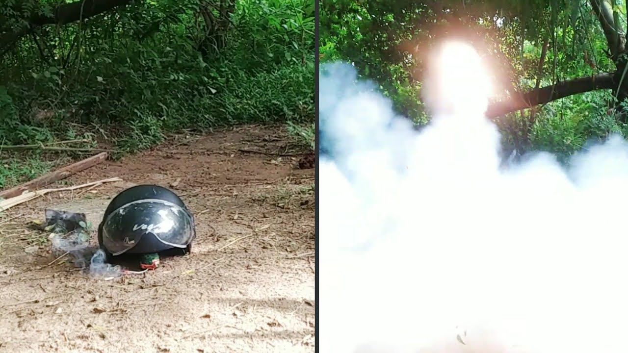 Is Your Helmet Safe? || Power Test - Helmet vs VIP Bomb #shorts #mrvsexperiment