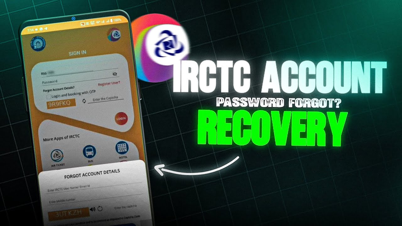 HOW TO RECOVER IRCTC ACCOUNT | IRCTC PASSWORD CHANGE PROBLEM SOLVED 
