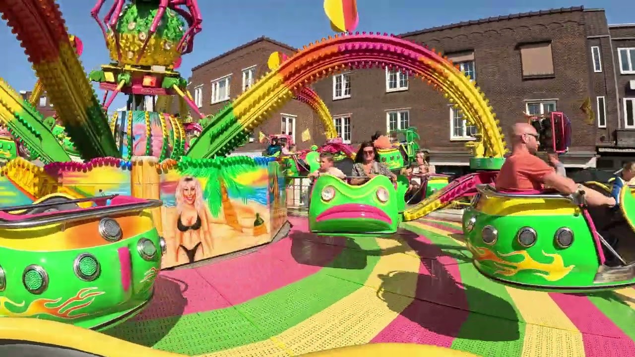 Onride (POV) crazy Spider (Brunselaar -Lutjens) kermis Geleen (Gelaender kirmes) 2023- 100fps